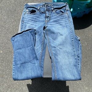 American Eagle Outfitters Blue Straight Leg Jeans Classic Denim